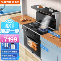 苏泊尔(SUPOR) 集成灶蒸烤一体式集成烹饪中心环保灶侧吸式抽油烟机灶具蒸烤箱自动清洗 DY10 天然气
