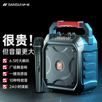 山水(SANSUI)无线蓝牙音箱 户外大音量广场舞音响 手提便携式摆摊喇叭收钱码语音扩音收音直播K歌 D28-单话筒【震撼大音量喇叭,清脆音质】