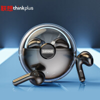 联想(Lenovo) thinkplus真无线蓝牙耳机 运动半入耳式游戏音乐降噪低延迟耳机 通用苹果华为小米手机LP80黑色