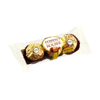 费列罗（FERRERO）意大利进口 RocherT3费列罗榛果威化巧克力3粒装糖果喜糖休闲零食