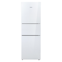 西门子（SIEMENS）274升大容量家用三门冰箱 混冷无霜 零度保鲜 独立三循环 玻璃面板 支持国家补贴 KG28US221C