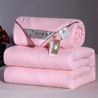 恒源祥全棉蚕丝被100桑蚕丝冬被春秋被子8斤冬季被芯拉链款双胎被子母被 小提花-温润玉 150x200cm3斤