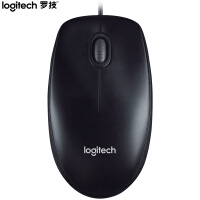罗技（Logitech）M90 有线鼠标 即插即用 舒适可靠  黑色