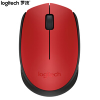 罗技(Logitech)M170(M171) 鼠标 无线鼠标 办公鼠标 对称鼠标 红色 带无线2.4G接收器