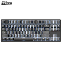 RK RK987机械键盘有线/无线蓝牙游戏键盘87键PBT键帽双模手机IPAD平板台式机笔记本电脑键盘白光黑色樱桃青轴