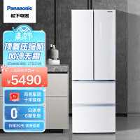 松下（Panasonic）350升四门京品冰箱 银离子全开抽屉 -3℃微冻保鲜 变频 风冷无霜NR-D350TP-W