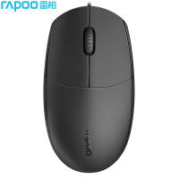 雷柏（Rapoo） N1200S 有线鼠标 办公鼠标 对称鼠标 笔记本鼠标 电脑鼠标 台式机鼠标 黑色