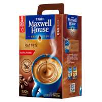 麦斯威尔（Maxwell House） 麦斯威尔咖啡100条三合一即速溶特浓咖啡粉1300g 袋装特浓100条 送星座杯或5条
