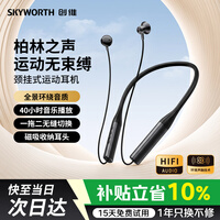 创维（Skyworth）W6蓝牙耳机挂脖式无线半入耳颈挂式2