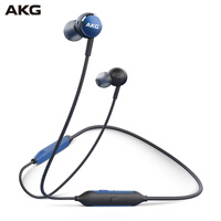 AKG Y100 WIRELESS 颈挂式无线蓝牙耳机 入耳式运动 手机游戏磁吸环境感知音乐耳机 居家学习办公 海军蓝