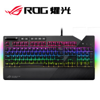 ROG耀光 机械键盘 有线游戏键盘 RGB背光 cherry樱桃红轴 110键 带掌托 黑色