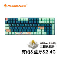 新贵（Newmen）GM1000 【不止青绿】三模热插拔机械键盘 办公/游戏键盘 RGB PBT键帽-佳达隆G黄Pro轴