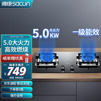 帅康(Sacon)燃气灶 5.0kW大火力猛火灶 煤气灶双灶双眼灶 家用台嵌两用灶具 天然气灶71B 天然气