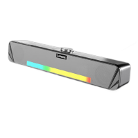 联想电脑音响音箱TS33 台式机笔记本手机通用家用低音炮 超重低音长条多媒体播放器蓝牙可选 品质黑发光版（有线版）