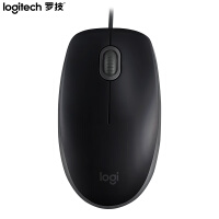 罗技（Logitech）M110 鼠标 有线鼠标 办公鼠标 静音鼠标 对称鼠标 黑色 自营