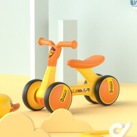 乐的（Luddy）儿童平衡车学步车可坐可滑行防侧翻减震降噪滑步车玩具 1006小黄鸭（身高：77-95CM）