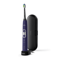 飞利浦(PHILIPS) 电动牙刷 净透焕白型 成人声波震动牙刷(自带牙刷盒) 3种模式 3种强度  深紫色 HX687