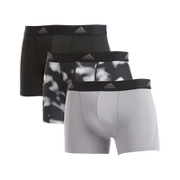 ADIDASAdidas阿迪达斯男士内裤男运动速干平角吸湿透气内裤腰头3条装 黑色+迷彩+银白 3条 L