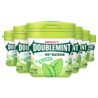 绿箭(DOUBLEMINT)薄荷糖脆皮软心糖原薄荷味80g*6瓶 糖果零食儿童零食