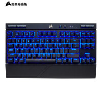 美商海盗船 (USCORSAIR) K63 Wireless 机械键盘 无线/有线键盘 游戏键盘 87键 蓝色背光 黑色