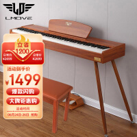 朗动(LMOVE)智能电钢琴MS-760P原木色 电子数码钢琴88键重锤键盘 木质琴头+原装琴架+三踏板