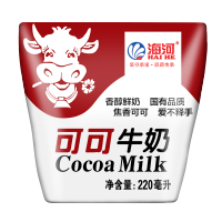海河牛奶儿童营养早餐奶天津牛奶袋装新鲜日期 国有牧场 海河可可味220ml*10包