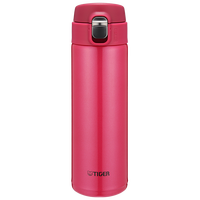 虎牌（TIGER）情人节保温杯男女水杯茶杯一键开启弹盖杯不锈钢车载杯MMJ-A48C A048玫红色 480ml 480ML