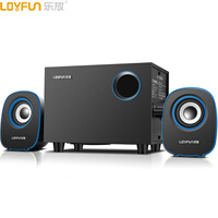乐放(LOYFUN)D230 2.1有源木质电脑音响家用多媒体笔记本台式音箱手机低音炮 (蓝色)