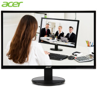 宏碁（Acer）19.5英寸可壁挂窄边框类钢琴烤漆工艺边框宽屏液晶显示器 VGA接口办公显示屏K202HQL Ab