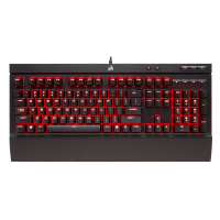 美商海盗船 (USCORSAIR) K68 机械键盘 有线连接 游戏键盘 全尺寸 红色背光 IP32防护  黑色 樱桃红