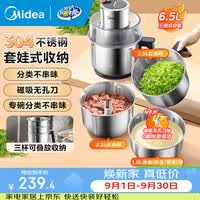 美的电动绞肉机家用甜品果汁搅拌机绞肉绞菜多功能一体机搅肉机家