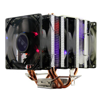 大水牛（BUBALUS）T8 CPU风冷散热器 （支持Intel/AM4/支持多平台/4铜导热管/3LED风扇/智能温控