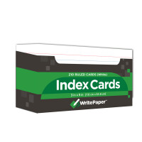 凯萨（KAISA）索引卡美式Index Cards盒装卡片纸白色横线便签记忆卡纸210张