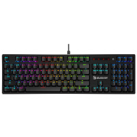 双飞燕（A4TECH）B820R 血手幽灵机械键盘 有线键盘 游戏键盘 全尺寸 RGB 背光键盘 黑色 光轴