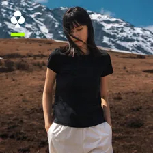 有棵树女士短袖T恤纯棉黑色女款夏季打底衫半袖体恤上衣女 黑色【女士T恤】 M 【90-100斤】