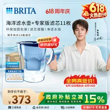 碧然德（BRITA）过滤净水器 滤水壶 净水壶 海洋系列 去水垢专家版滤芯11枚 环保加固包装