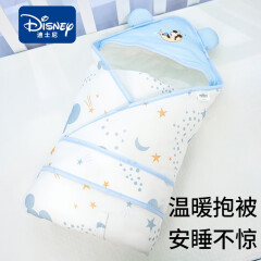 DISNEY迪士尼婴儿包被新生儿抱被宝宝纯棉睡袋秋冬加厚包裹 安睡米奇（春夏双层薄款）