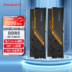 阿斯加特（Asgard）32GB(16Gx2)套装 DDR5 7200 台式机内存条 金伦加&TUF联名款 海力士A-die