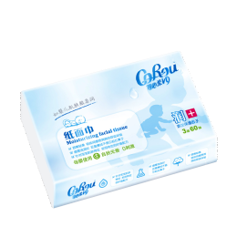 可心柔（COROU）V9保湿纸巾婴儿抽纸柔润面巾纸便携装 60抽*5包