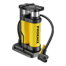 凤凰高压打气筒脚踩自行车电动车电瓶车家用摩托车便携式篮球气球充气泵 高压双泵150PSI