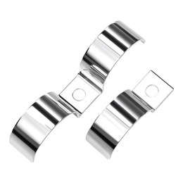 天卓五金加厚304不锈钢P型单边管卡半边码单孔骑马卡仪表管卡双管扣水管夹 以下为【单管卡P型】