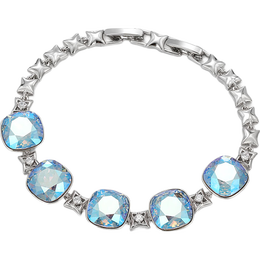 XUPING旭平首饰仿水晶时尚经典肥方轻奢手链送生日礼物 天空之境 约16+2cm