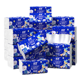 蓝漂纸巾抽纸面巾纸 4边压花 超大包100抽5层加厚 原生木浆 5层 500张*14包 【175*175mm】