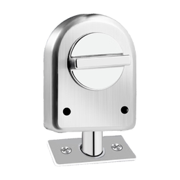 奥本插销 免打孔玻璃门插销锁 酒店浴室单门地锁卫生间地插销822银色