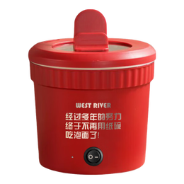 电煮锅电锅小电锅电炒锅电热锅多功能一锅多用宿舍电煮锅电炖锅火锅1-2人蒸煮一体 1.1L 红色白内胆（陶瓷釉涂层） 1.1L