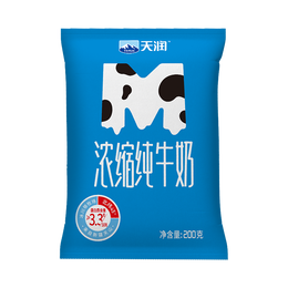 terun 天润 新疆天润浓缩纯牛奶m枕 常温早餐奶全脂牛奶袋装整箱 200g