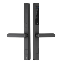 IRONGENERAL 铁将军室外防水窄边断桥铝指纹锁铝合金门平移推拉门户外智能锁 黑色APP免费安装