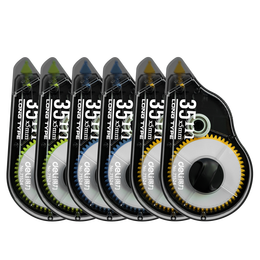 得力（deli）【全网低价】210米酷黑修正带 超长涂改带加大容量开学文具顺滑改正带 6个装/VR190修正带开学必备