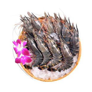 京东超市 海外直采泰国活冻黑虎虾中号400g (40-50规格) 16-20只/盒 海鲜