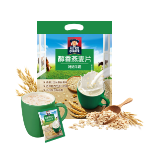 桂格（QUAKER）特浓牛奶燕麦片540g（30g*18袋） 早餐搭配 醇香系列